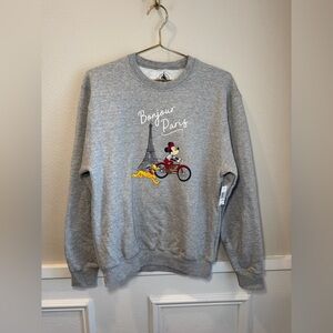 Mickey in Paris kids crewneck NWT